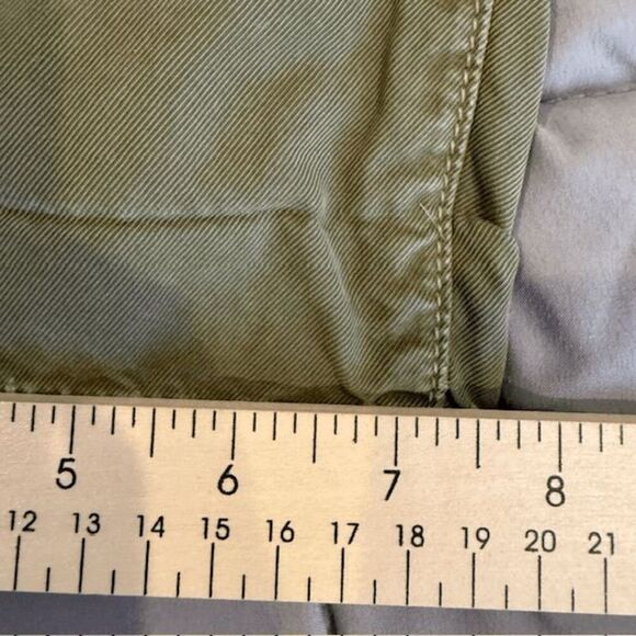 J Brand Women's Olive Green Button Fly Chino Pants Army Green Pockets Size 29 - Picture 13 of 15